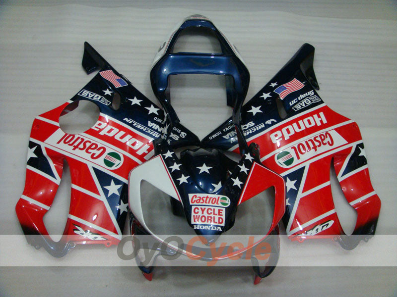 Carena a iniezione per CBR600F4i anni 01-03 - Rosso, Blu - Castrol, MICHELIN #OYO87900144 Immagine secondaria del prodotto