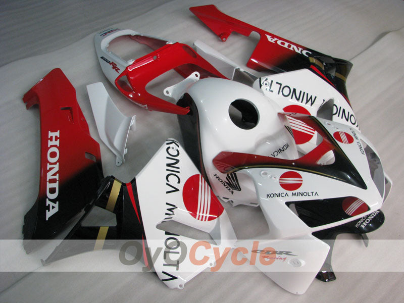 Kit carene stampate a iniezione per CBR600RR 05-06 - Rosso, Bianco - Konica Minolta #OYO87900257 Immagine principale del prodotto
