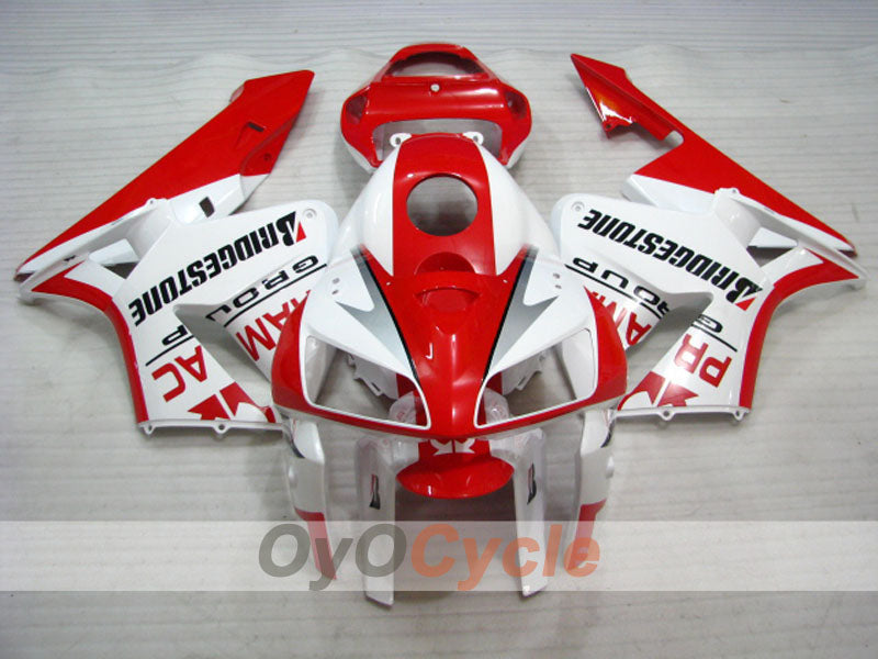 Carene a iniezione per CBR600RR anni 05-06 - Rosso, Bianco - PRAMAC #OYO87900324 Immagine principale del prodotto