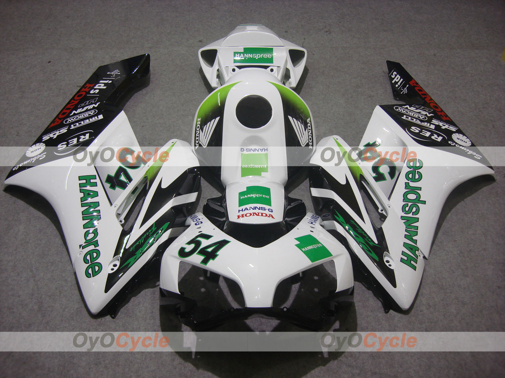 Kit carenatura a iniezione per CBR1000RR 04-05 - Bianco, Nero - HANN Spree #OYO87900495 Immagine secondaria del prodotto