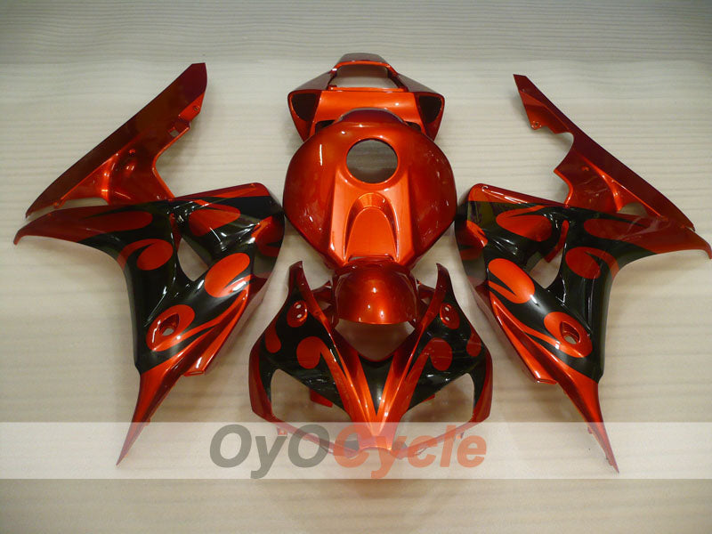 Kit carene a iniezione per CBR1000RR 06-07 - Arancione, Nero - Fiamma #OYO87900584
