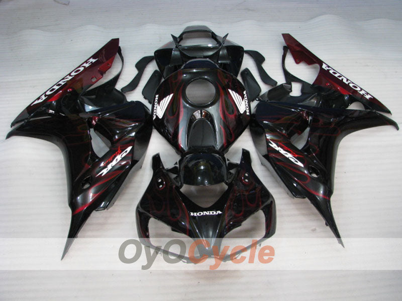 Carenatura a iniezione per CBR1000RR 06-07 - Rosso, Nero - Fiamma #OYO87900594 Immagine secondaria del prodotto