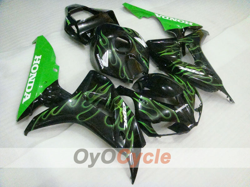 Kit carenatura a iniezione per CBR1000RR 06-07 - Verde, Nero - Fiamma #OYO87900595 Immagine principale del prodotto