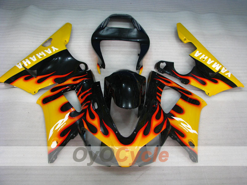 Kit carene a iniezione per YZF-R1 98-99 - Giallo, Nero - Fiamma #OYO87900740 Immagine secondaria del prodotto