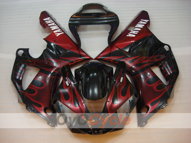 Kit carene a iniezione per YZF-R1 00-01 - Rosso, Nero - Fiamma #OYO87900768 Immagine secondaria del prodotto