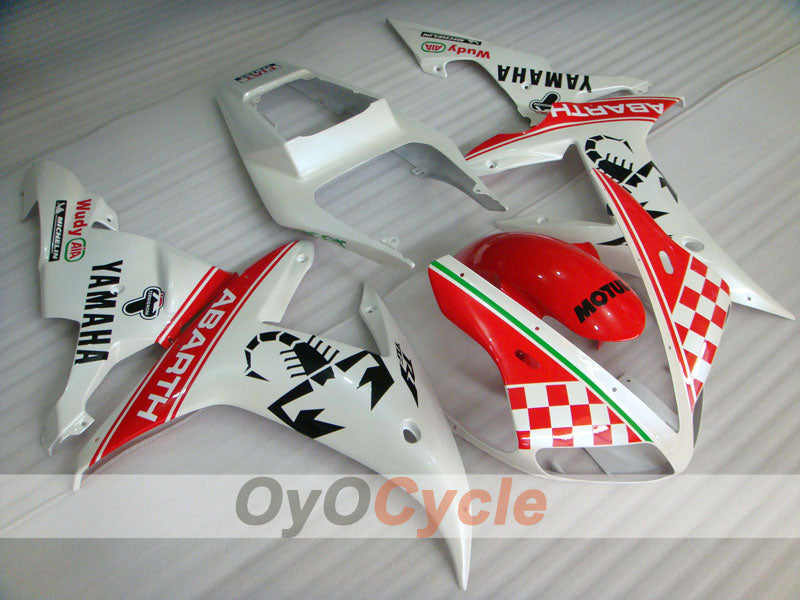 Kit carene a iniezione per YZF-R1 02-03 - Rosso, Bianco, Opaco - ABARTH #OYO87900786 Immagine principale del prodotto