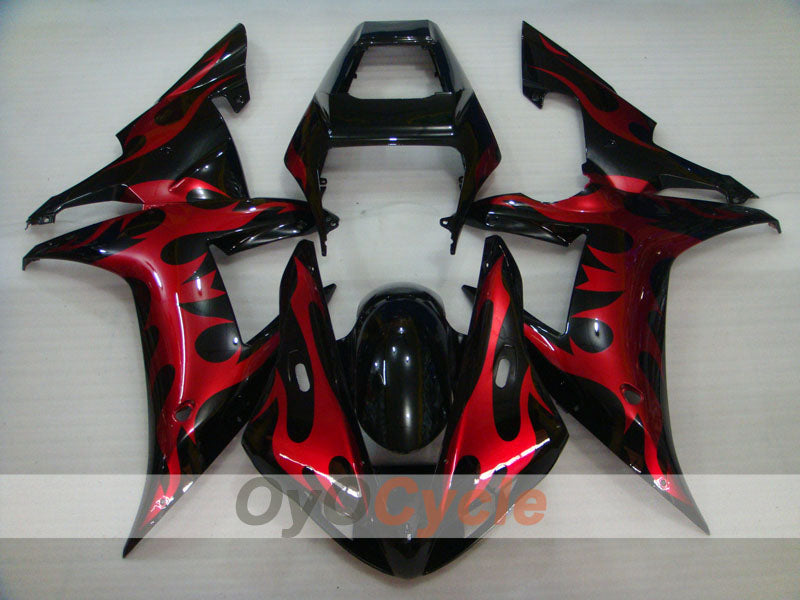 Kit carene a iniezione per YZF-R1 02-03 - Rosso, Nero - Fiamma #OYO87900794 Immagine secondaria del prodotto