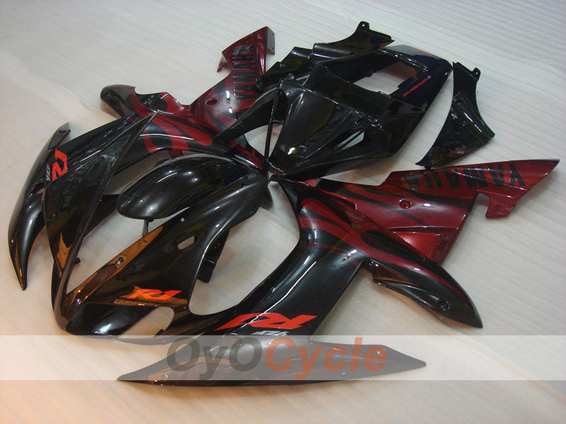 Carena a iniezione per YZF-R1 02-03 - Rossa, Nera - Fiamma #OYO87900795 Immagine secondaria del prodotto