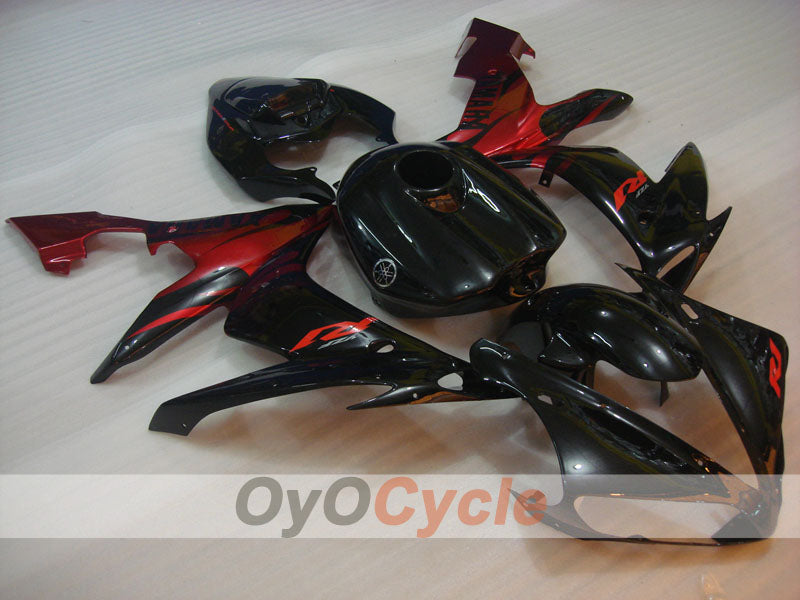 Kit carene a iniezione per YZF-R1 04-06 - Rosso, Nero - Fiamma #OYO87900829 Immagine principale del prodotto