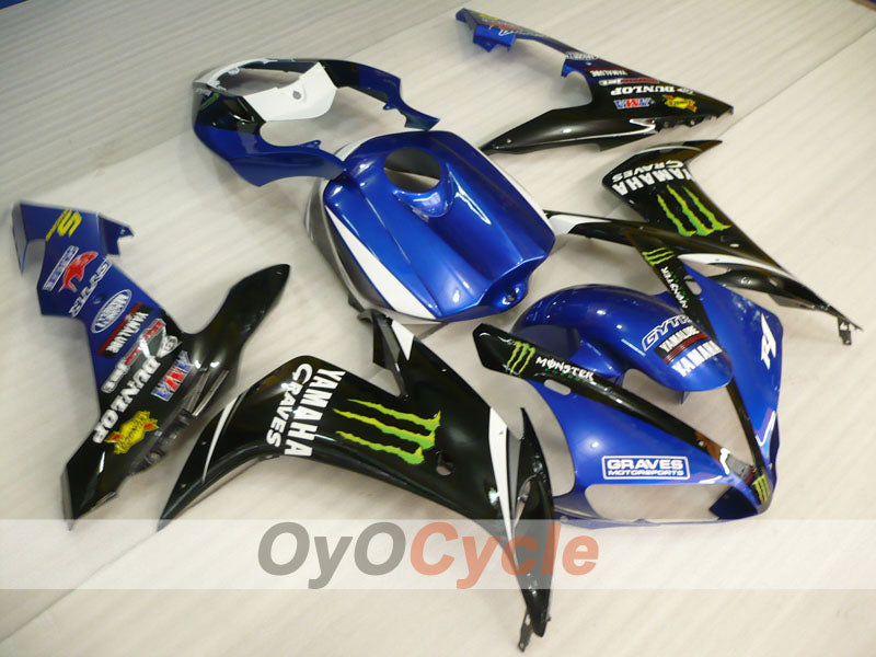 Carene a iniezione per YZF-R1 04-06 - Blu, Nero - DUNLOP, Monster #OYO87900833 Immagine principale del prodotto