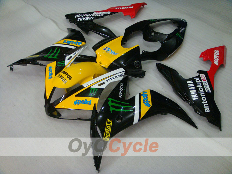 Kit carenatura a iniezione per YZF-R1 04-06 - Giallo, Nero - Monster, MOTUL #OYO87900834 Immagine secondaria del prodotto