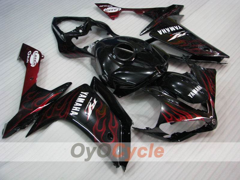 Kit carene a iniezione per YZF-R1 07-08 - Rosso, Nero - Fiamma #OYO87900860 Immagine principale del prodotto