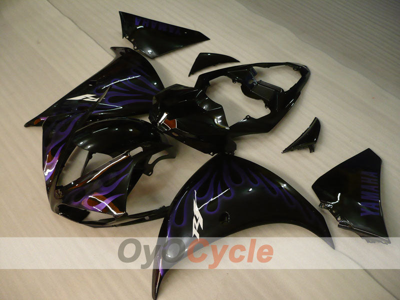Kit carene stampate a iniezione per YZF-R1 09-11 - Viola, Nero - Fiamme #OYO87900889 Immagine secondaria del prodotto