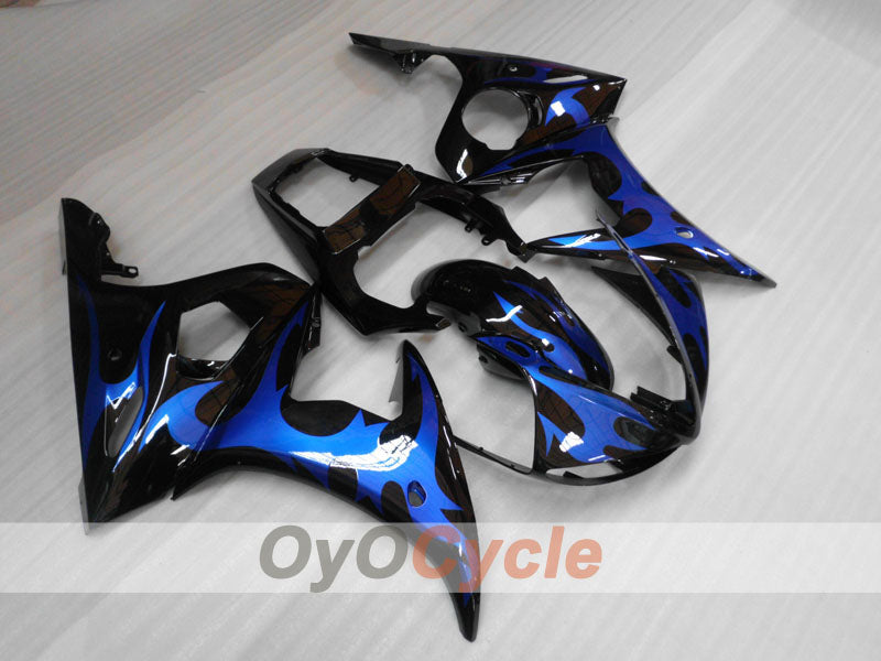Kit carene a iniezione per YZF-R6 05 - Blu, Nero - Fiamma #OYO87902643 Immagine principale del prodotto