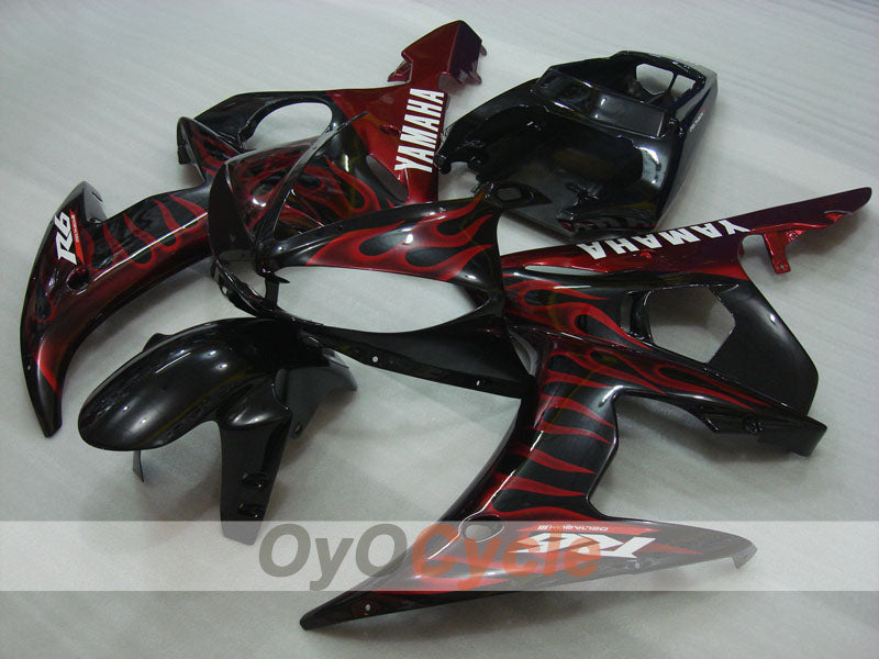 Kit Carene a Iniezione per YZF-R6 05 - Rosso, Nero - Fiamma #OYO87902638 Immagine secondaria del prodotto