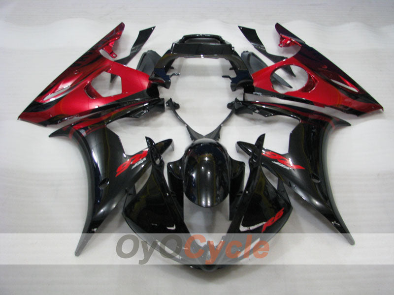 Kit carene stampate a iniezione per YZF-R6 03-04 - Rosso, Nero - Fiamme #OYO87900908 Immagine secondaria del prodotto