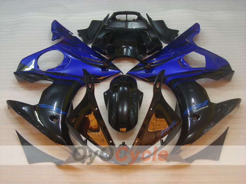 Kit carene a iniezione per YZF-R6 05 - Blu, Nero - Fiamma #OYO87902629 Immagine secondaria del prodotto