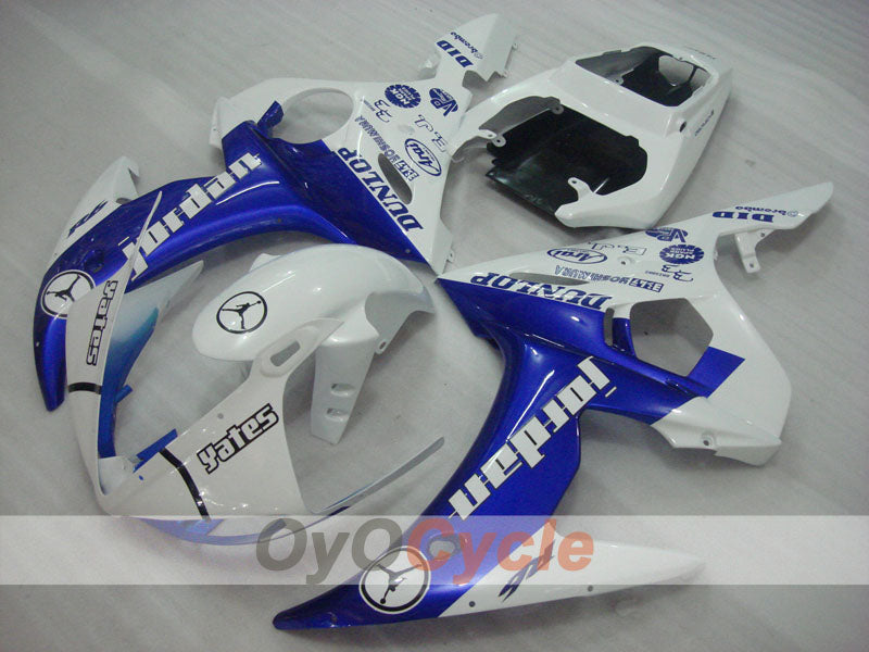 Kit Carene a Iniezione per YZF-R6 03-04 - Blu, Bianco - DUNLOP, Jordan #OYO87900911 Immagine principale del prodotto