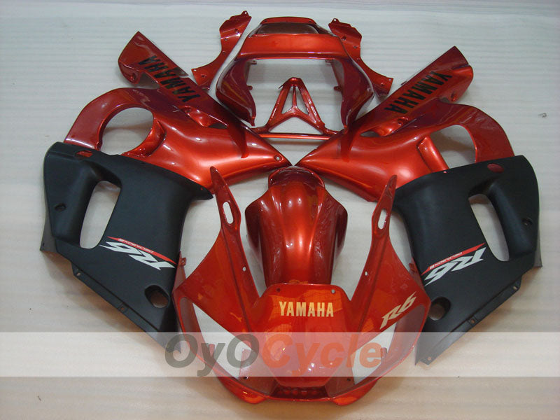 Kit carene a iniezione per YZF-R6 98-02 - Arancione, Nero, Opaco - Stile Factory #OYO87901015 Immagine secondaria del prodotto
