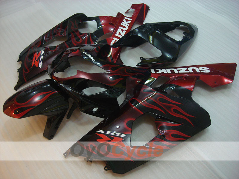 Kit carene a iniezione per GSX R750 anni 04-05 - Rosso, Nero - Fiamma #OYO87901252 Immagine secondaria del prodotto