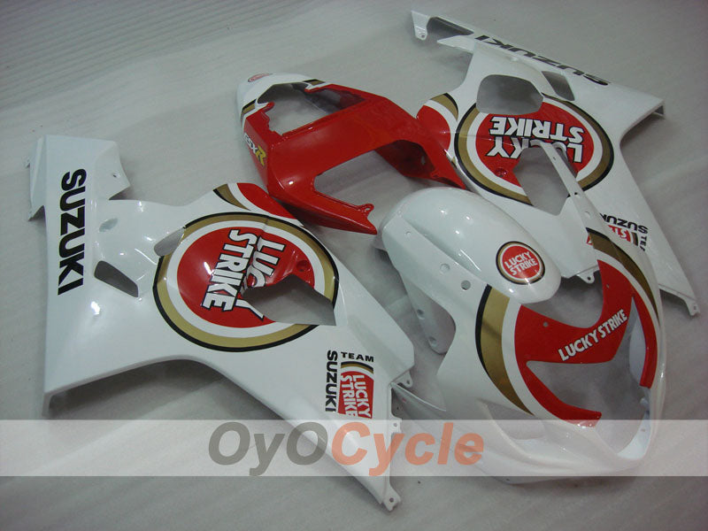 Kit carene a iniezione per GSXR600 04-05 - Rosso, Bianco - Lucky Strike #OYO87901203 Immagine principale del prodotto
