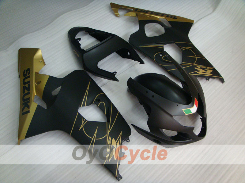 Kit carene a iniezione per GSXR600 04-05 - Giallo, Nero, Opaco - Stile originale #OYO87901387 Immagine principale del prodotto