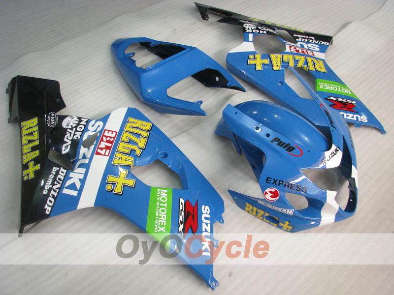 Kit carene a iniezione per GSXR600 04-05 - Blu, Nero - DUNLOP, Rizla+ #OYO87901421 Immagine principale del prodotto