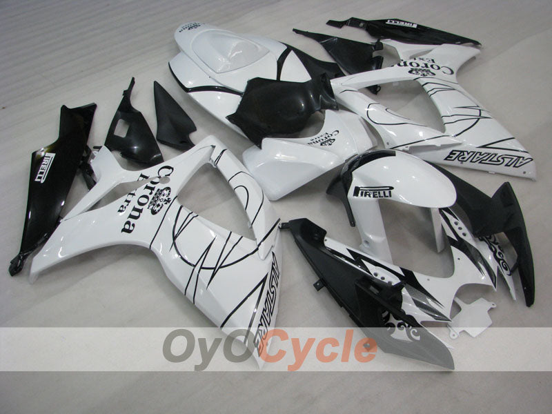 Kit carene a iniezione per GSX R600 06-07 - Bianco, Nero - Corona #OYO87901441 Immagine secondaria del prodotto