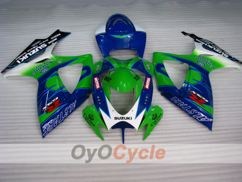 Kit carene a iniezione per GSX R600 06-07 - Verde, Blu - Corona #OYO87901453 Immagine secondaria del prodotto