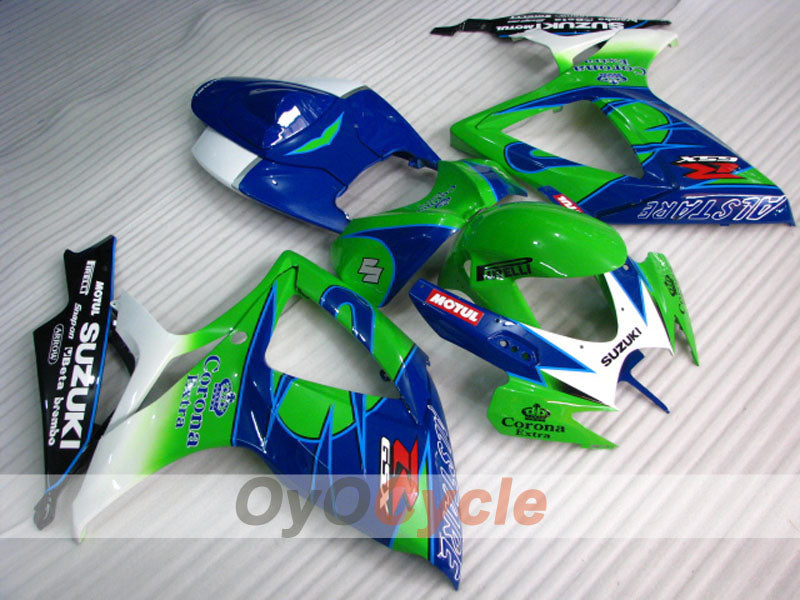 Kit carene a iniezione per GSX R600 06-07 - Verde, Blu - Corona #OYO87901453 Immagine principale del prodotto