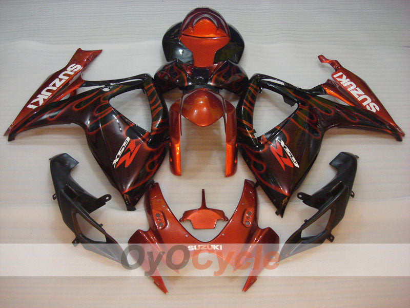 Kit carene a iniezione per GSX R750 06-07 - Arancione, Nero - Fiamma #OYO87901290 Immagine secondaria del prodotto