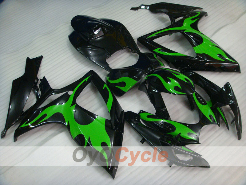 Kit carene a iniezione per GSX R750 06-07 - Verde, Nero - Fiamma #OYO87901293 Immagine secondaria del prodotto