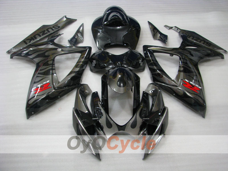 Carenatura a iniezione per GSX R600 06-07 - Nero, Argento - Fiamma #OYO87901502 Immagine secondaria del prodotto