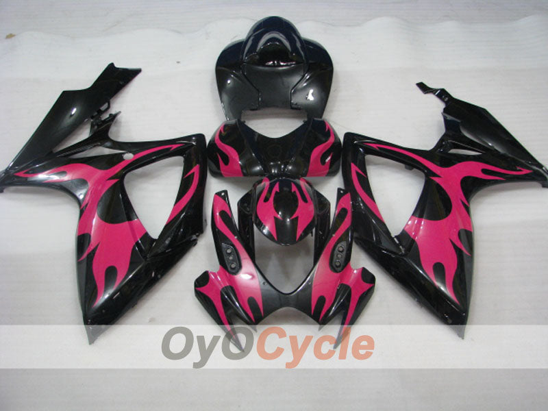 Carenatura a iniezione per GSX R600 06-07 - Rosso, Nero - Fiamma #OYO87901503 Immagine secondaria del prodotto