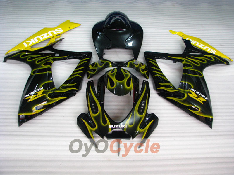 Kit Carene a Iniezione per GSX R600 06-07 - Giallo, Nero - Fiamma #OYO87901504 Immagine secondaria del prodotto