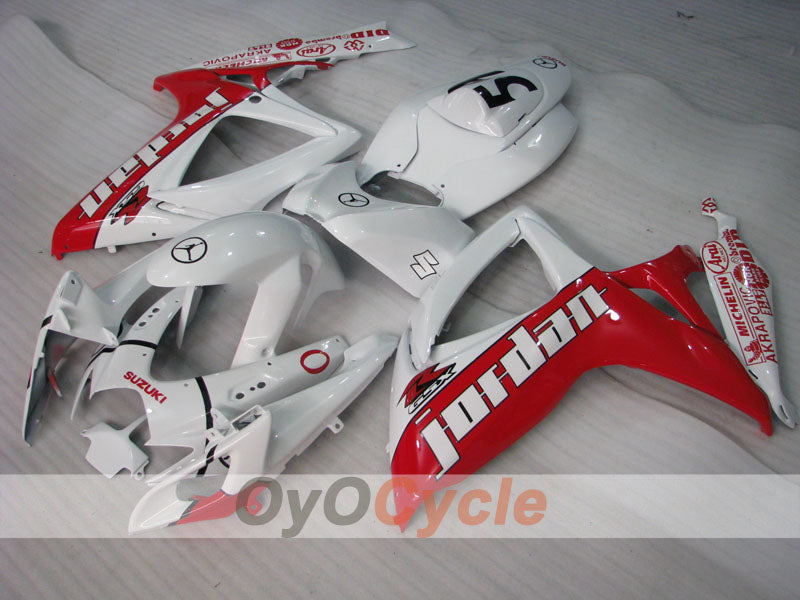 Carenatura a iniezione per GSX R750 06-07 - Rosso, Bianco - Jordan #OYO87901305 Immagine principale del prodotto