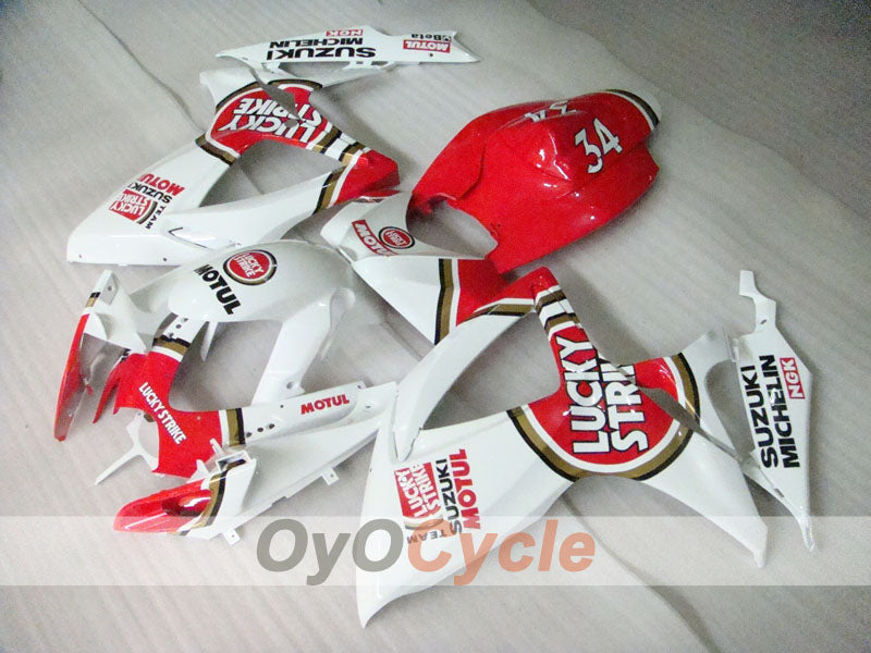 Kit carene a iniezione per GSX R750 06-07 - Rosso, Bianco - Lucky Strike #OYO87901307 Immagine secondaria del prodotto