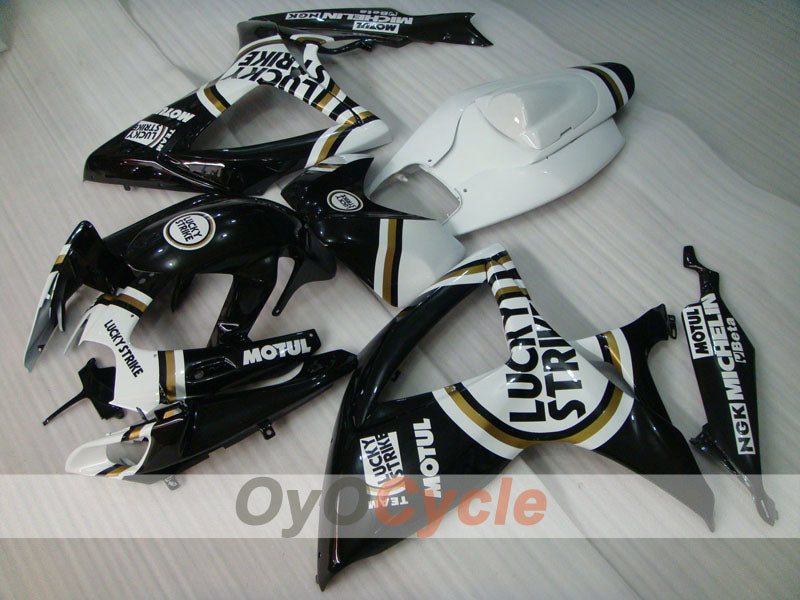 Carene a iniezione per GSX R600 06-07 - Bianco, Nero - Lucky Strike, MICHELIN, MOTUL #OYO87901515 Immagine principale del prodotto