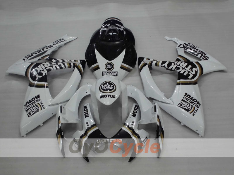 Kit carene a iniezione per GSX R600 06-07 - Bianco, Nero - Lucky Strike, MICHELIN, MOTUL #OYO87901517 Immagine secondaria del prodotto
