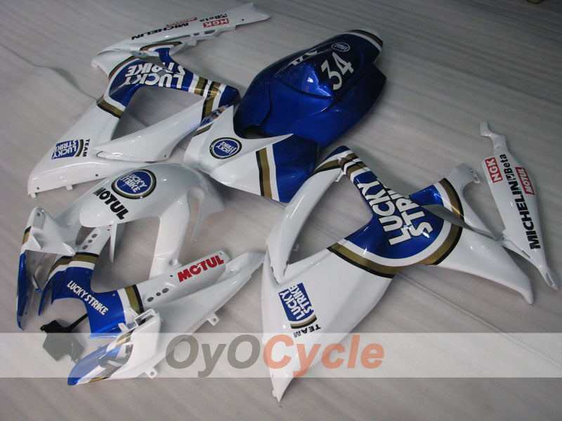 Carenatura a iniezione per GSX R750 06-07 - Blu, Bianco - Lucky Strike #OYO87901310 Immagine secondaria del prodotto