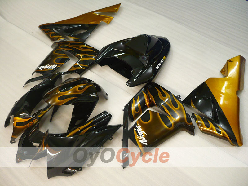 Kit carene a iniezione per NINJA ZX-10R 04-05 - Nero, Marrone - Fiamma #OYO87901538 Immagine secondaria del prodotto