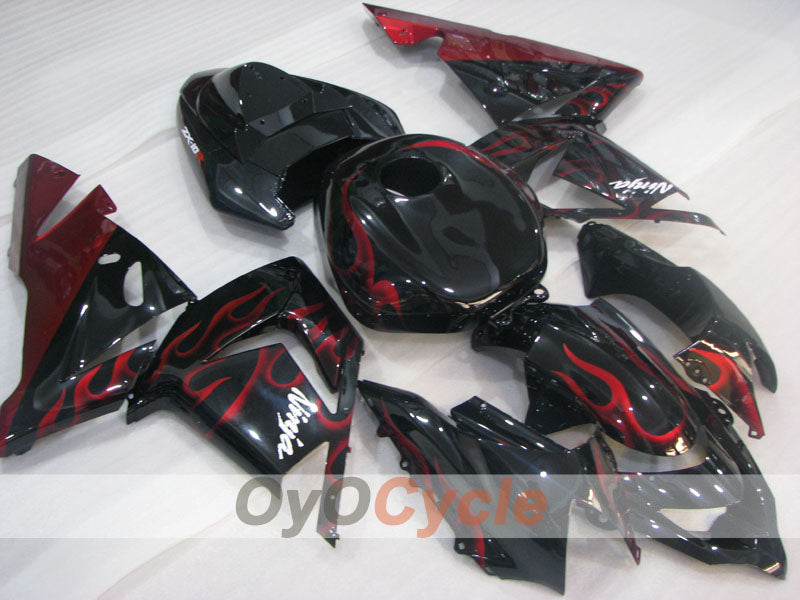Kit carene stampate a iniezione per NINJA ZX-10R 04-05 - Rosso, Nero - Fiamma #OYO87901540 Immagine principale del prodotto