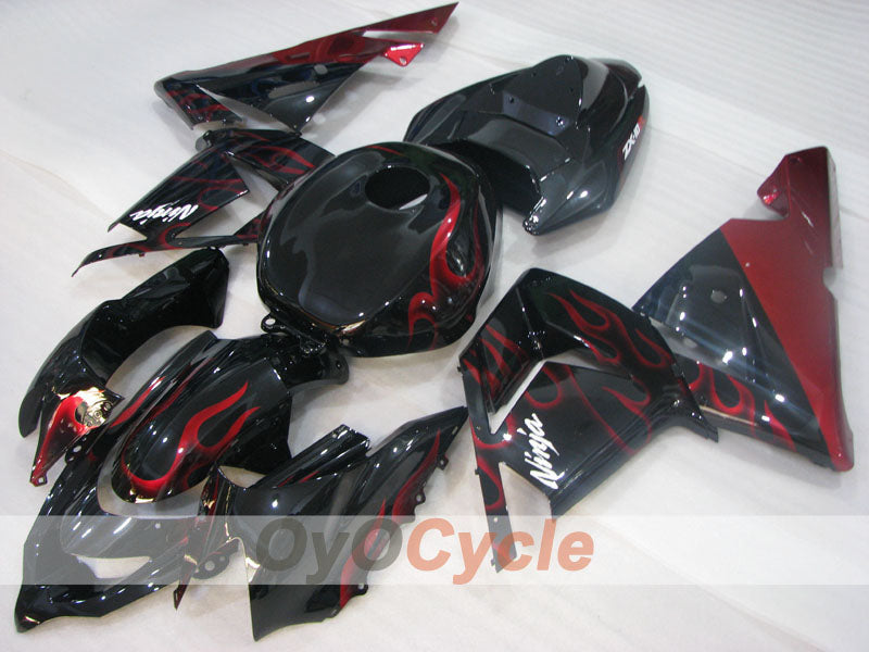 Kit carene stampate a iniezione per NINJA ZX-10R 04-05 - Rosso, Nero - Fiamma #OYO87901540 Immagine secondaria del prodotto