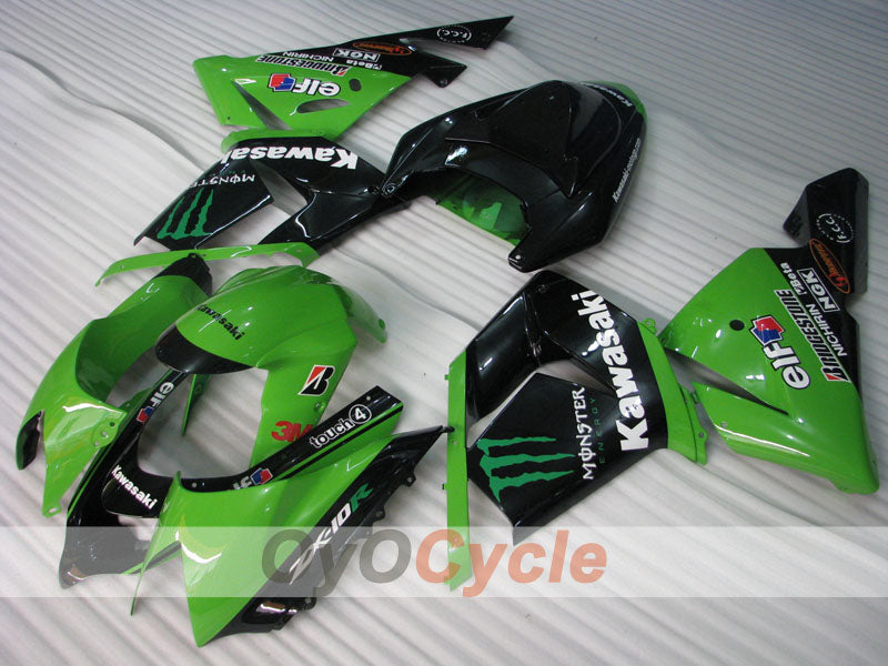 Kit carene stampate a iniezione per NINJA ZX-10R 04-05 - Verde, Nero - Monster #OYO87901545 Immagine secondaria del prodotto