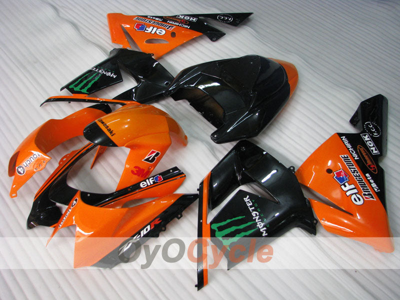 Kit carene stampate a iniezione per NINJA ZX-10R 04-05 - Arancione, Nero - Monster #OYO87901546 Immagine secondaria del prodotto