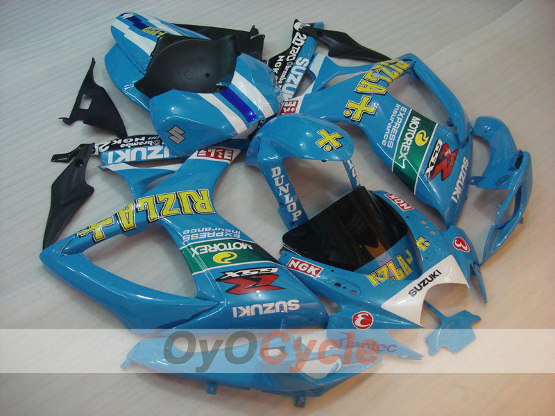 Carenatura a iniezione per GSX R600 06-07 - Blu, Nero - DUNLOP, Rizla+ #OYO87901601 Immagine principale del prodotto