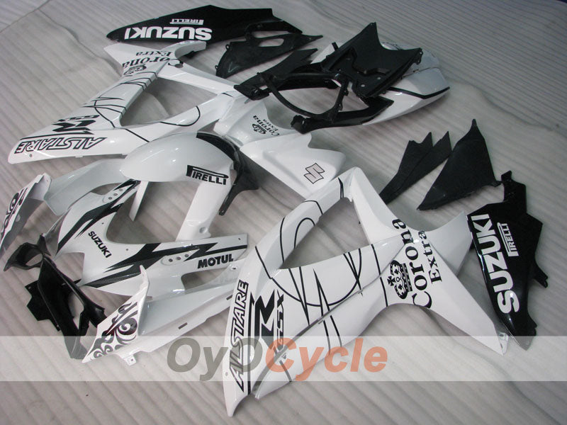 Carenatura a iniezione per GSX R600 08-10 - Bianco, Nero - Corona #OYO87901611 Immagine principale del prodotto
