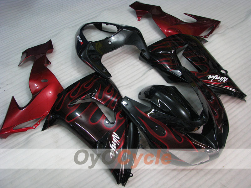 Kit carene a iniezione per NINJA ZX-10R 06-07 - Rosso, Nero - Fiamma #OYO87901612 Immagine secondaria del prodotto
