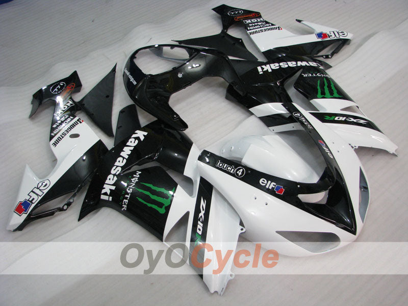 Kit carenatura a iniezione per NINJA ZX-10R 06-07 - Bianco, Nero - Monster #OYO87901629 Immagine principale del prodotto