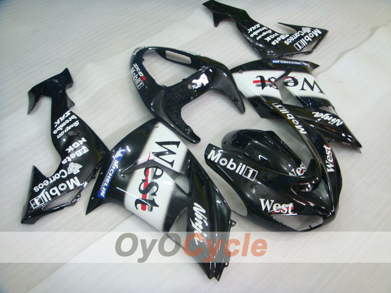 Kit carene a iniezione per NINJA ZX-10R 06-07 - Bianco, Nero - West #OYO87901631 Immagine principale del prodotto